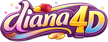 Logo diana4d bernuansa pantai biru